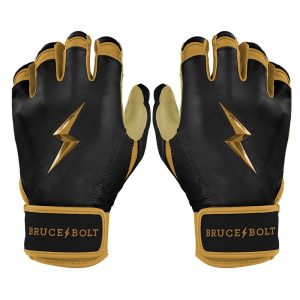 Gold Series Short Cuff Batting Gloves - Black/Gold